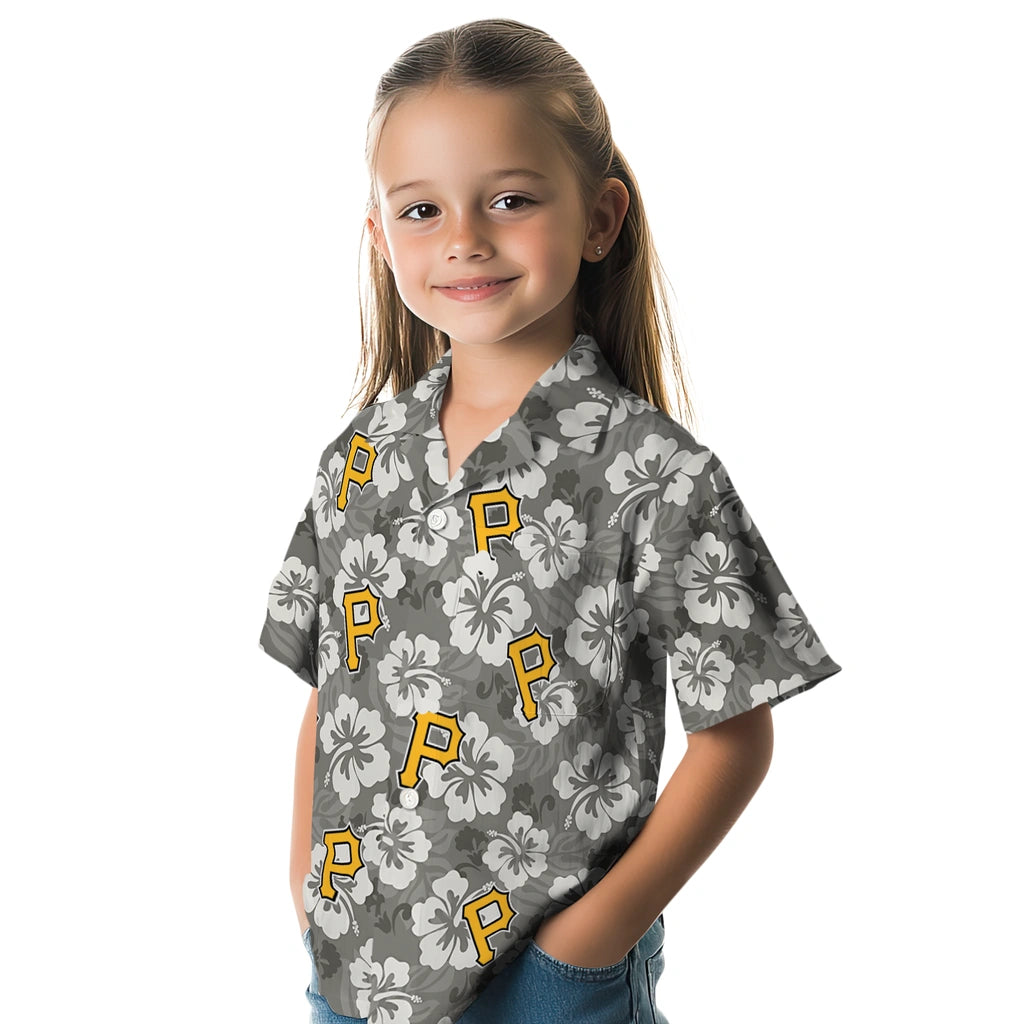 Pittsburgh Pirates Hawaiian Shirt - Hibiscus Cluster | Moonbestprint
