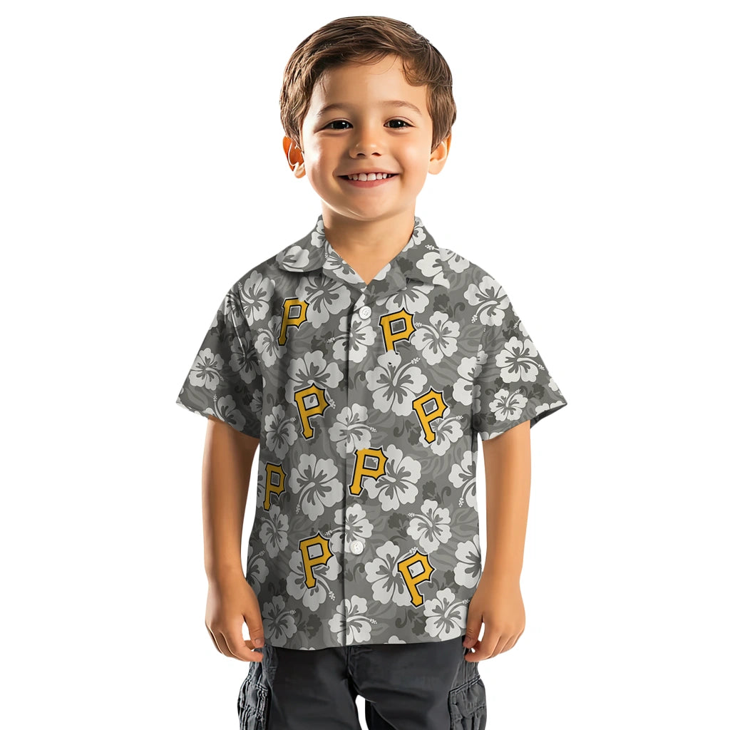 Pittsburgh Pirates Hawaiian Shirt - Hibiscus Cluster | Moonbestprint