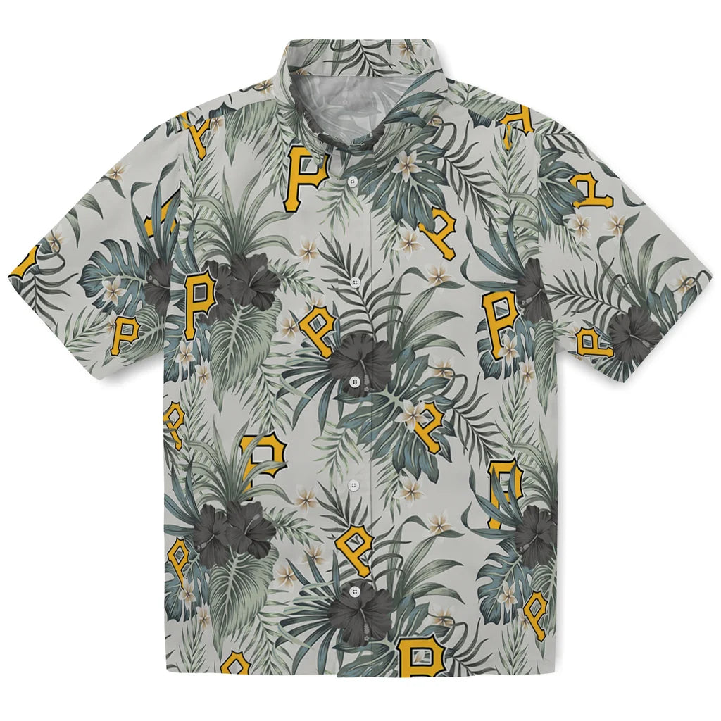Pittsburgh Pirates Hawaiian Shirt - Hibiscus Designs | Moonbestprint
