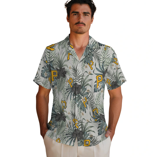 Pittsburgh Pirates Hawaiian Shirt - Hibiscus Designs | Moonbestprint