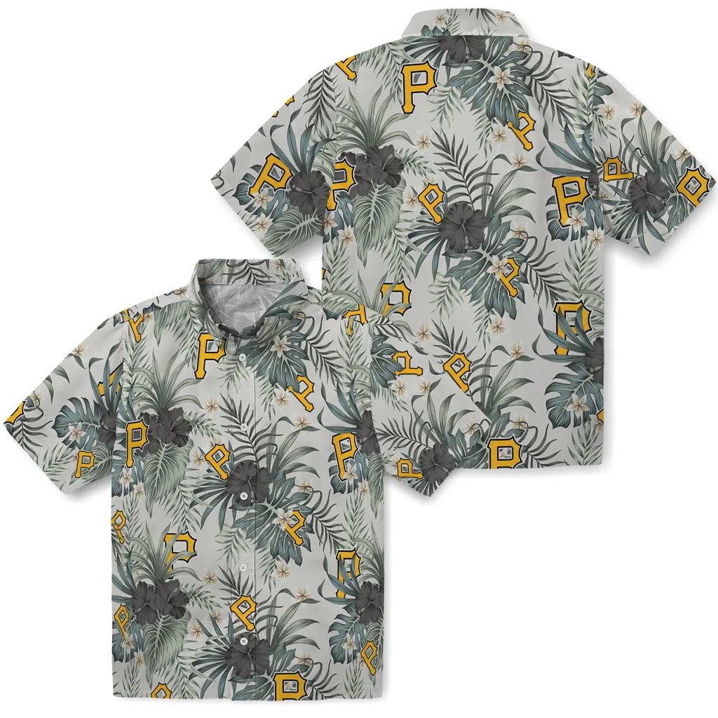 Pittsburgh Pirates Hawaiian Shirt - Hibiscus Designs | Moonbestprint