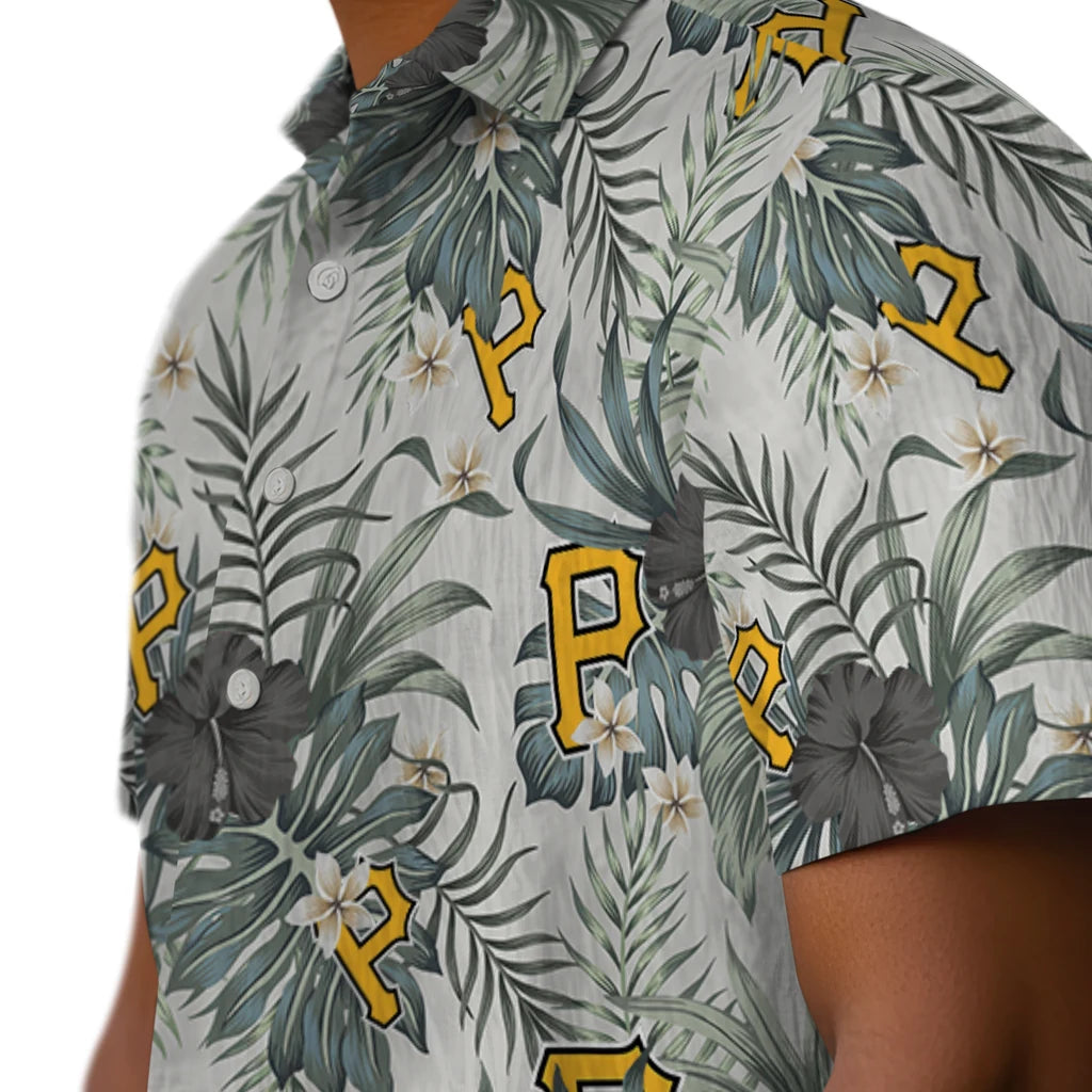 Pittsburgh Pirates Hawaiian Shirt - Hibiscus Designs | Moonbestprint