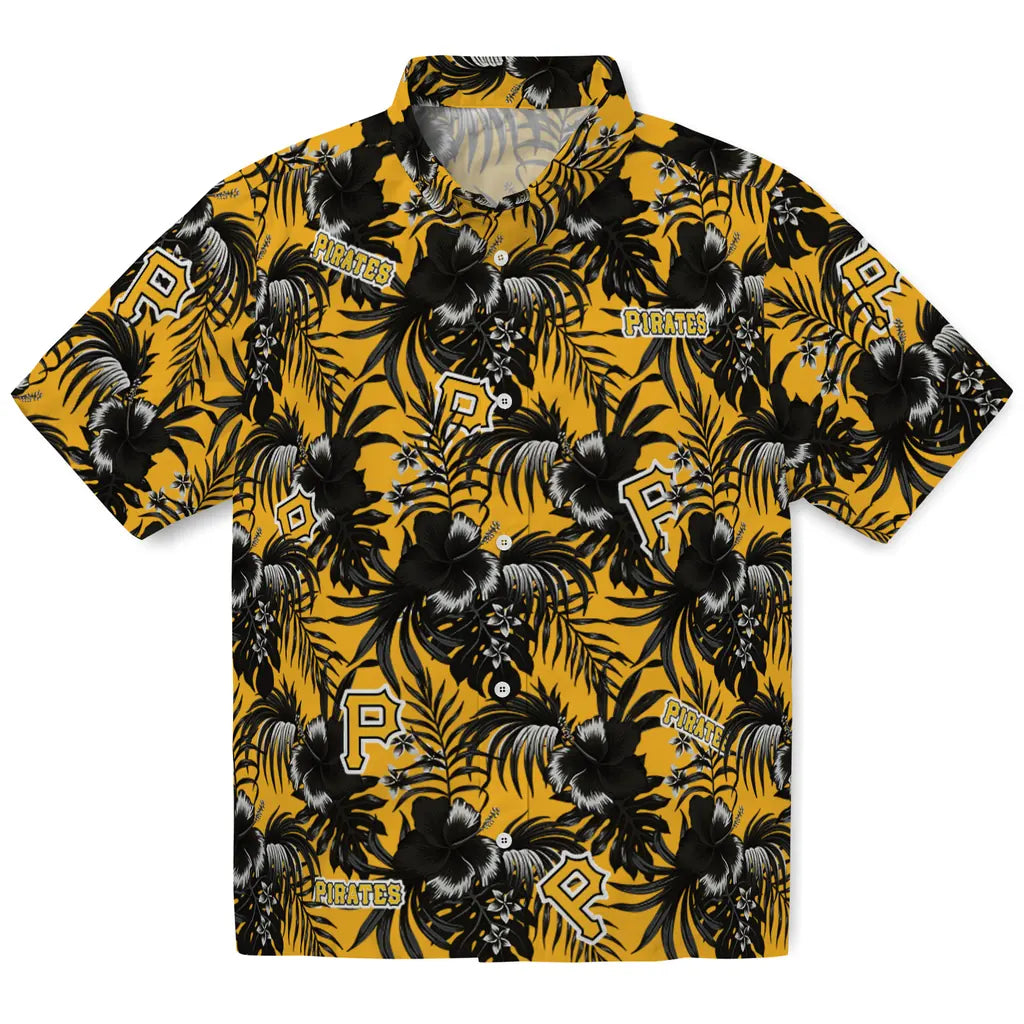 Pittsburgh Pirates Hawaiian Shirt - Hibiscus Exotic | Moonbestprint
