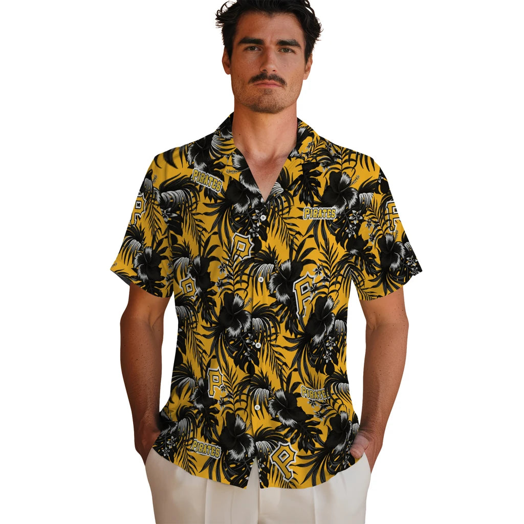 Pittsburgh Pirates Hawaiian Shirt - Hibiscus Exotic | Moonbestprint