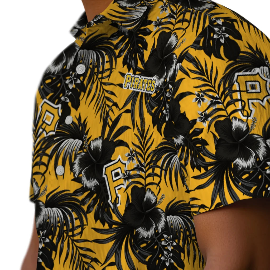 Pittsburgh Pirates Hawaiian Shirt - Hibiscus Exotic | Moonbestprint