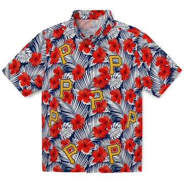 Pittsburgh Pirates Hawaiian Shirt - Hibiscus Fiesta | Moonbestprint