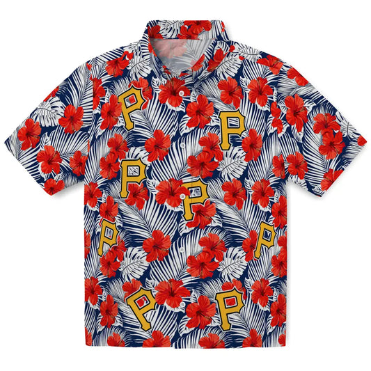 Pittsburgh Pirates Hawaiian Shirt - Hibiscus Fiesta | Moonbestprint