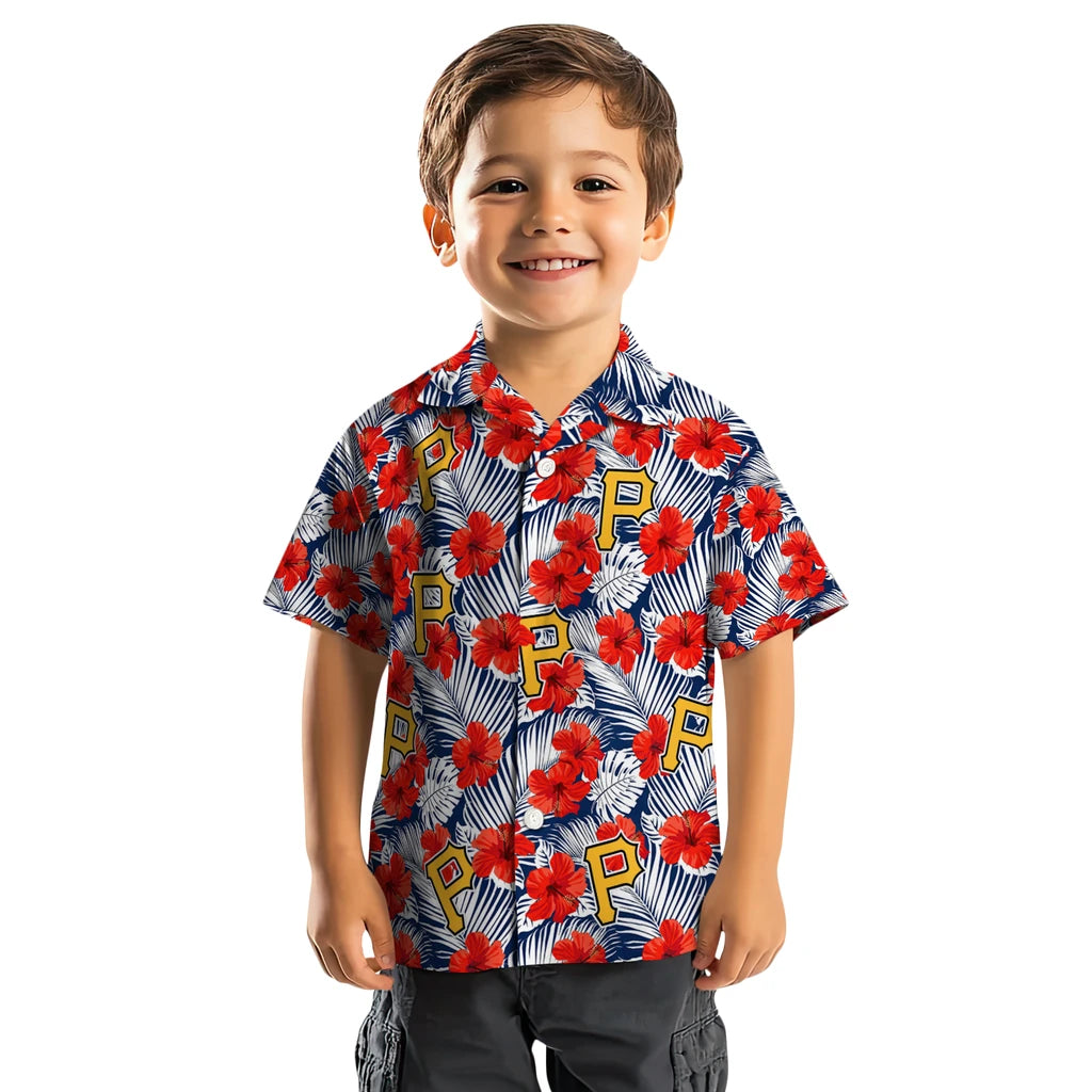 Pittsburgh Pirates Hawaiian Shirt - Hibiscus Fiesta | Moonbestprint