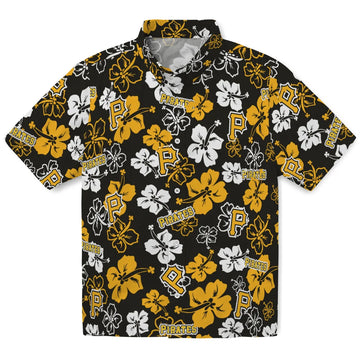Pittsburgh Pirates Hawaiian Shirt - Hibiscus Flower Design | Moonbestprint