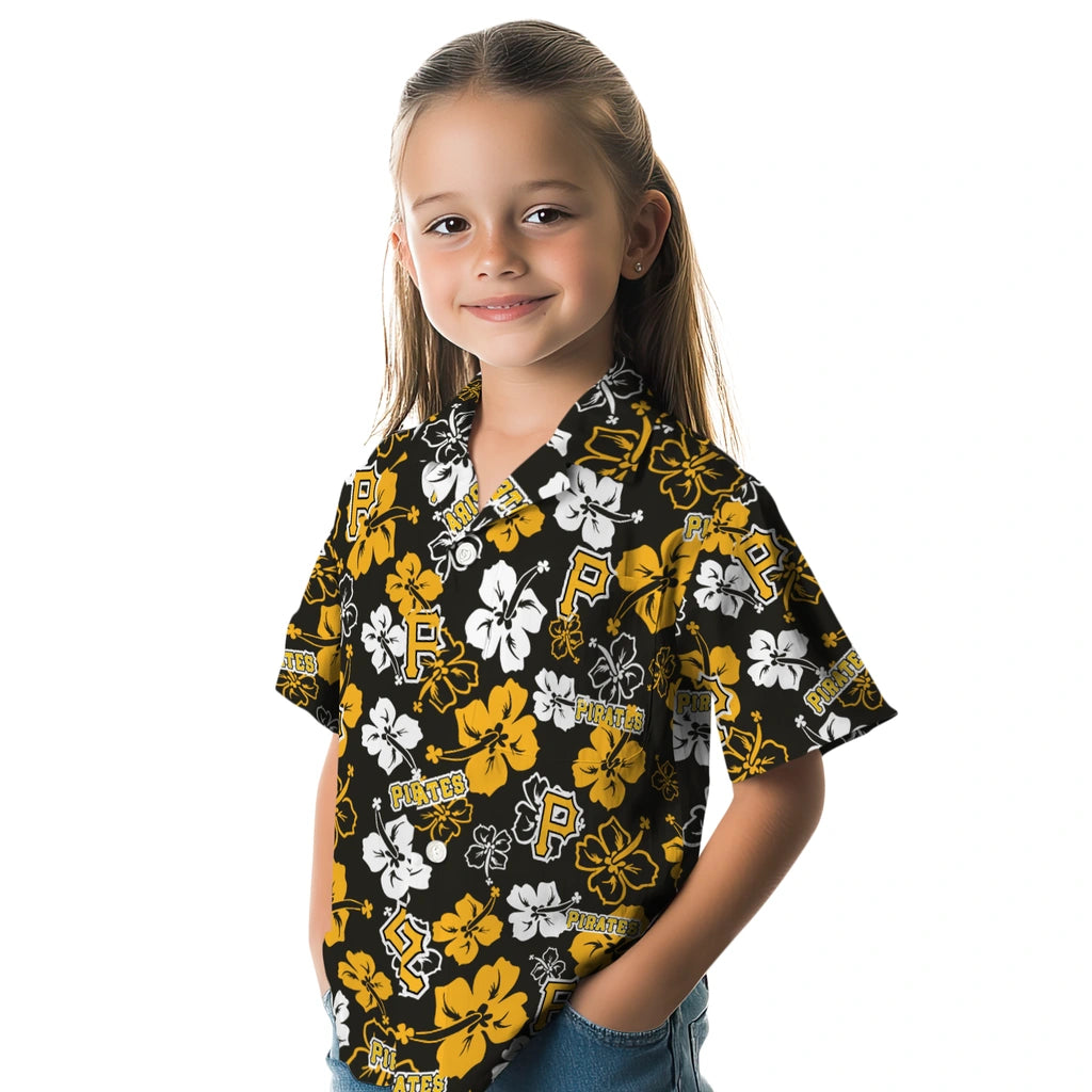 Pittsburgh Pirates Hawaiian Shirt - Hibiscus Flower Design | Moonbestprint