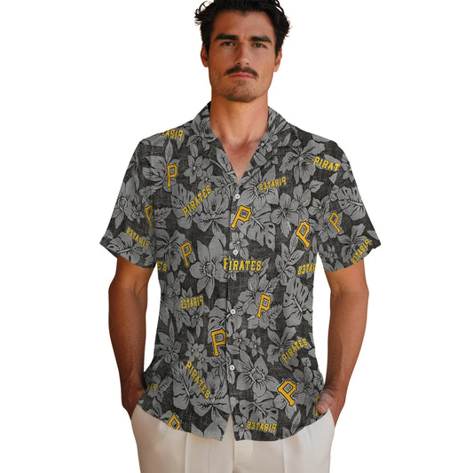 Pittsburgh Pirates Hawaiian Shirt - Hibiscus Oasis | Moonbestprint