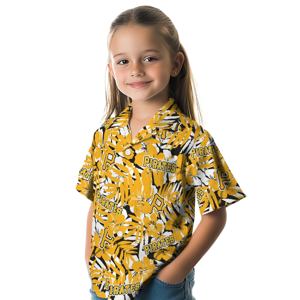 Pittsburgh Pirates Hawaiian Shirt - Hibiscus Overlay | Moonbestprint