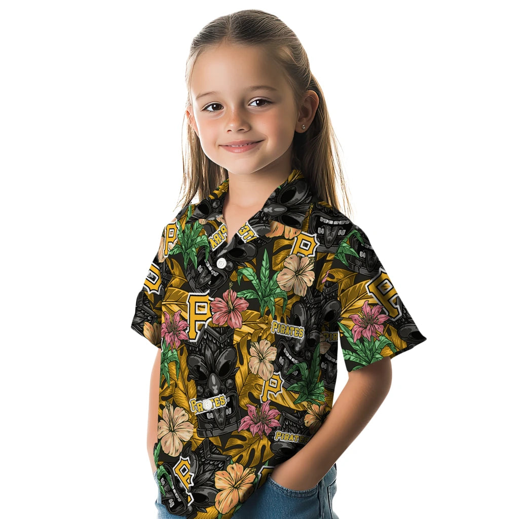Pittsburgh Pirates Hawaiian Shirt - Hibiscus Tiki Jungle | Moonbestprint