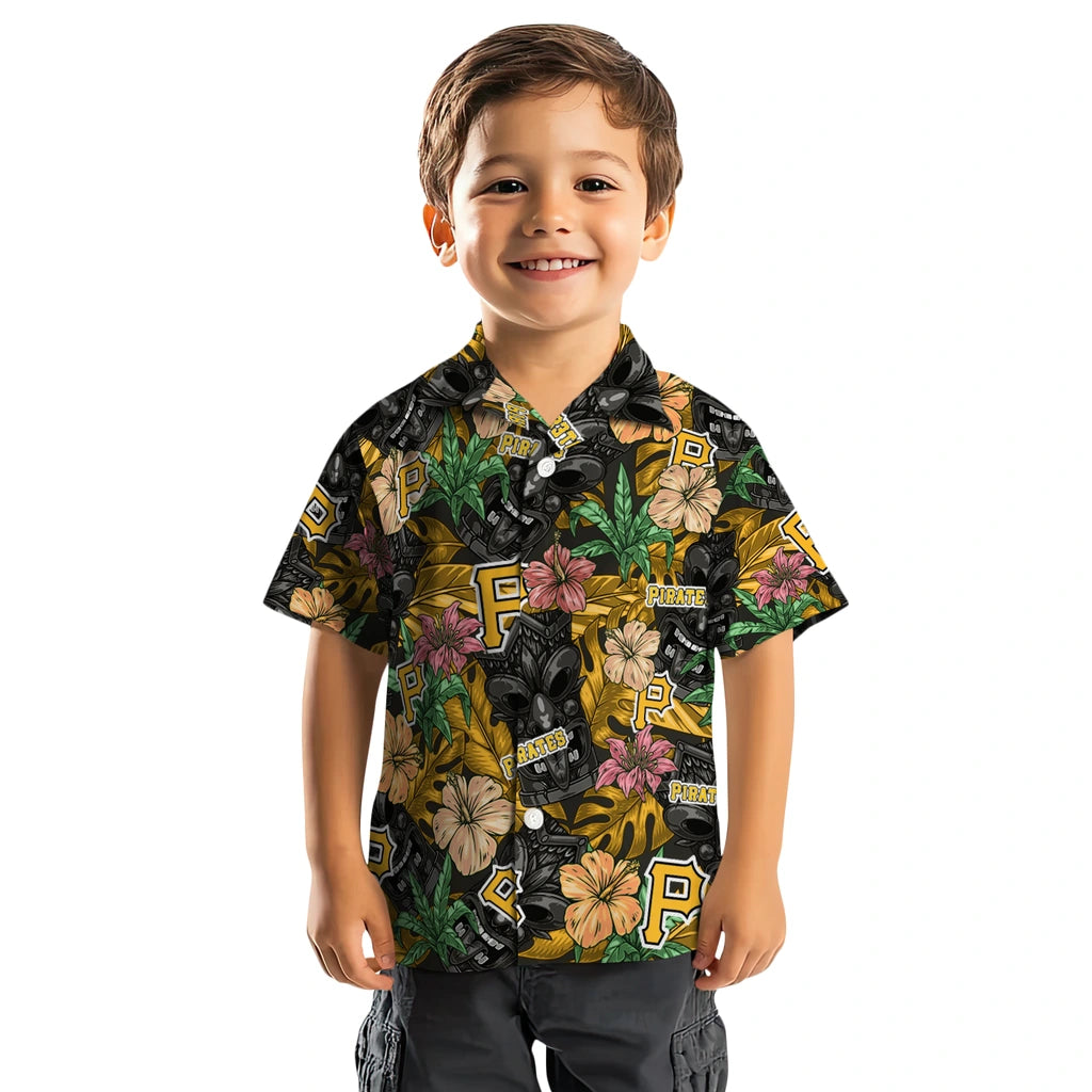 Pittsburgh Pirates Hawaiian Shirt - Hibiscus Tiki Jungle | Moonbestprint