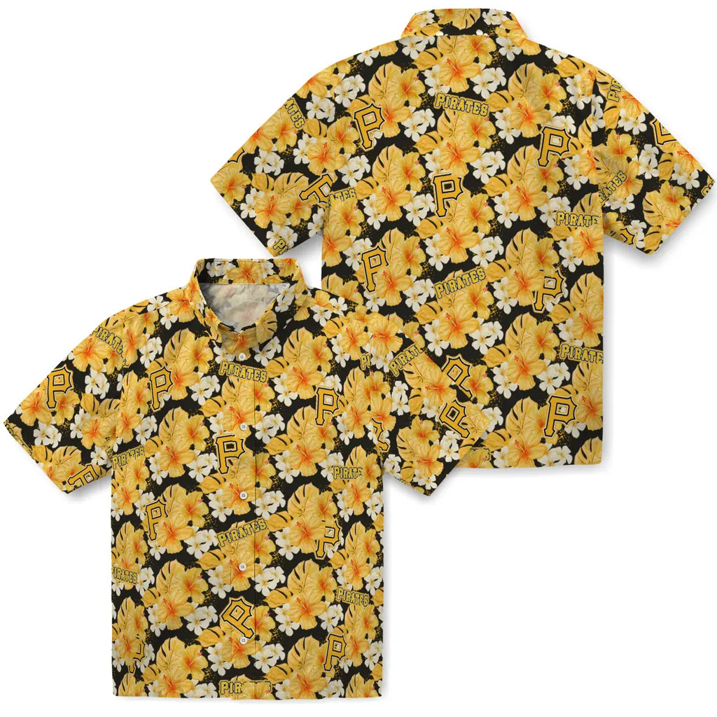 Pittsburgh Pirates Hawaiian Shirt - Hibiscus Tropics | Moonbestprint