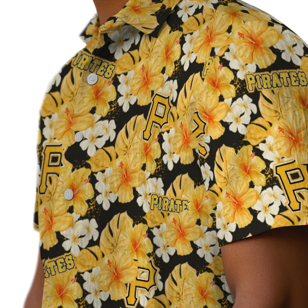 Pittsburgh Pirates Hawaiian Shirt - Hibiscus Tropics | Moonbestprint