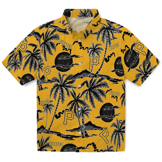 Pittsburgh Pirates Hawaiian Shirt - Palm Sunset | Moonbestprint