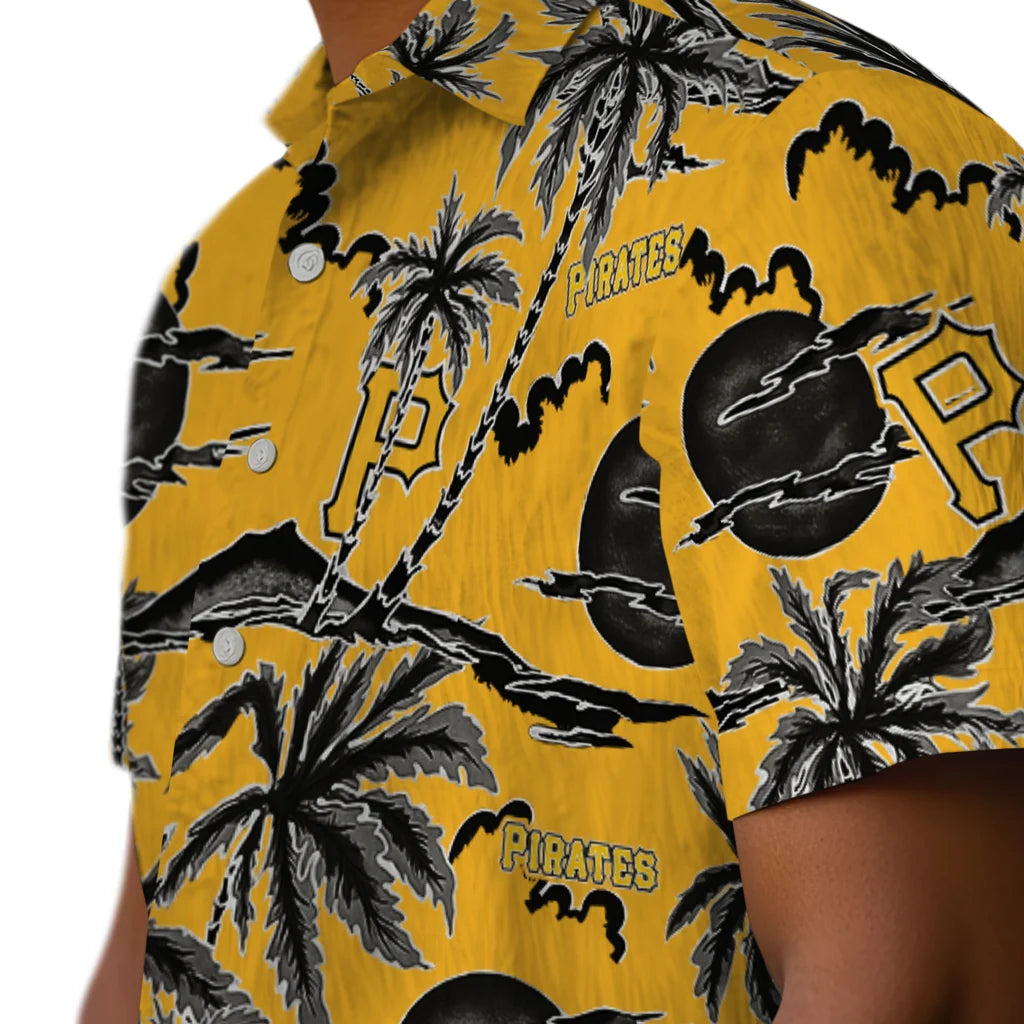 Pittsburgh Pirates Hawaiian Shirt - Palm Sunset | Moonbestprint