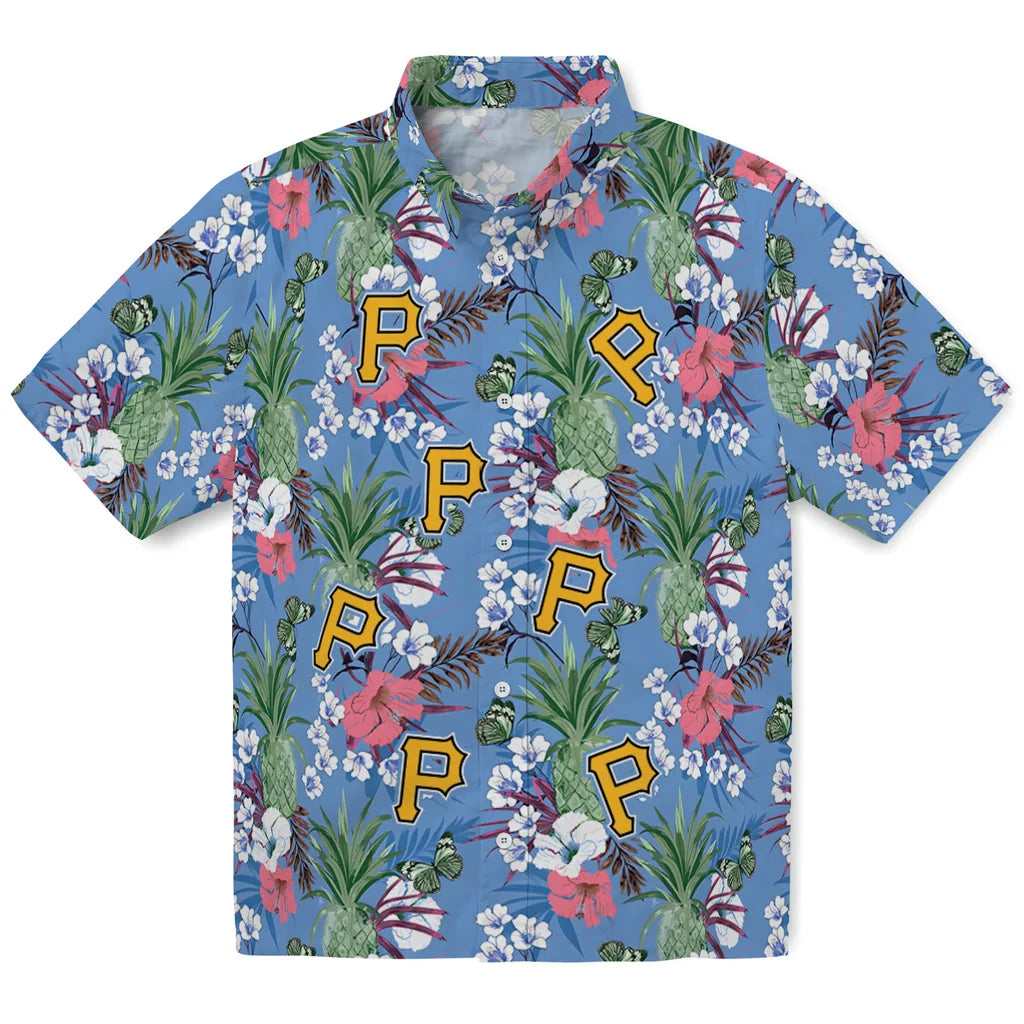 Pittsburgh Pirates Hawaiian Shirt - Pineapple Bouquet | Moonbestprint