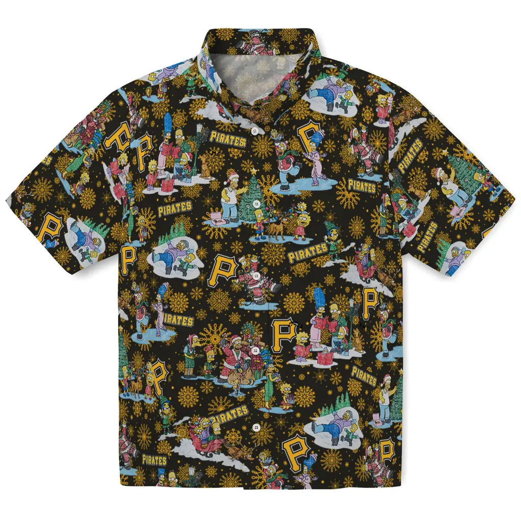 Pittsburgh Pirates Hawaiian Shirt - Simpsons Christmas | Moonbestprint
