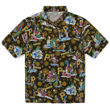 Pittsburgh Pirates Hawaiian Shirt - Simpsons Christmas | Moonbestprint