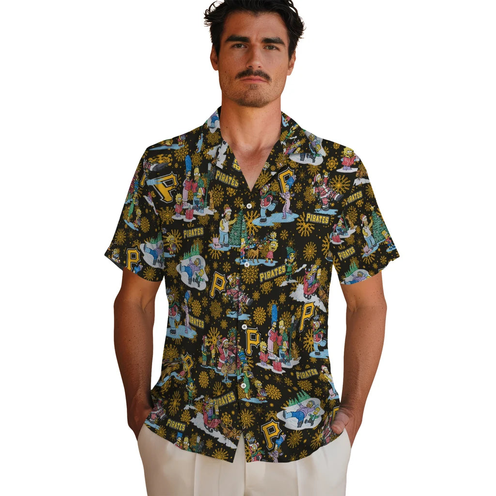 Pittsburgh Pirates Hawaiian Shirt - Simpsons Christmas | Moonbestprint