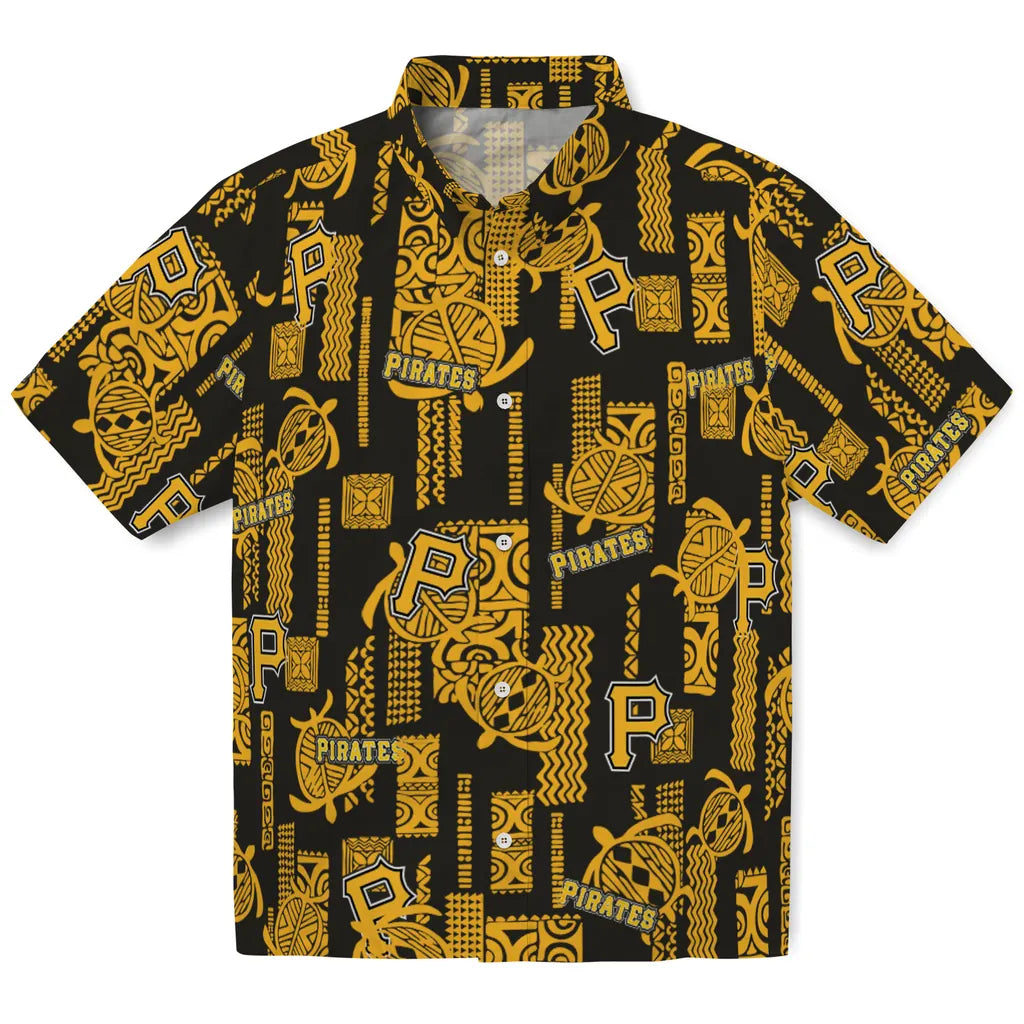 Pittsburgh Pirates Hawaiian Shirt - Turtle Lines | Moonbestprint