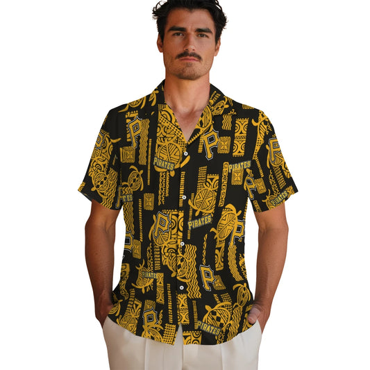 Pittsburgh Pirates Hawaiian Shirt - Turtle Lines | Moonbestprint