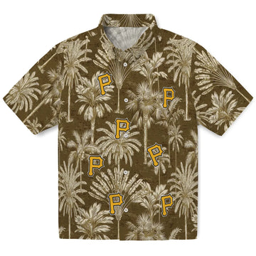 Pittsburgh Pirates Hawaiian Shirt - Vintage Palm Tree | Moonbestprint