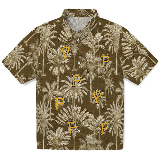 Pittsburgh Pirates Hawaiian Shirt - Vintage Palm Tree | Moonbestprint