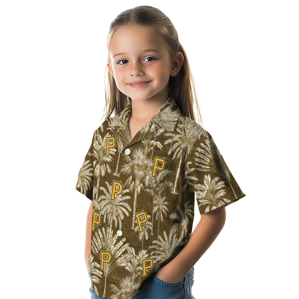 Pittsburgh Pirates Hawaiian Shirt - Vintage Palm Tree | Moonbestprint
