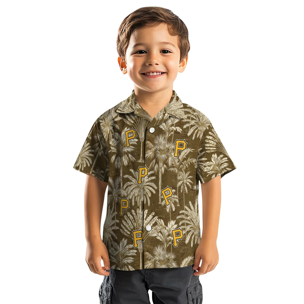 Pittsburgh Pirates Hawaiian Shirt - Vintage Palm Tree | Moonbestprint