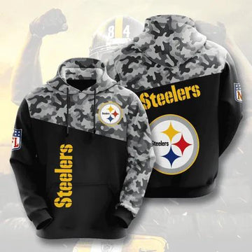 Pittsburgh Steelers Camo Pittsburgh Steelers NFL 3D All Over Print Hoodie -Moonbestprint