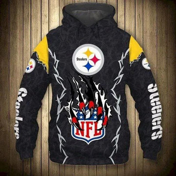 Pittsburgh Steelers Claws NFL 3D All Over Print Hoodie -Moonbestprint