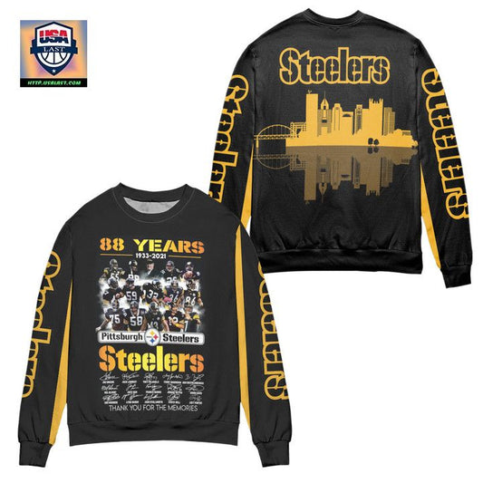 Pittsburgh Steelers Football Team 80 Years Anniversary Ugly Christmas Sweater ? Black ? Usalast