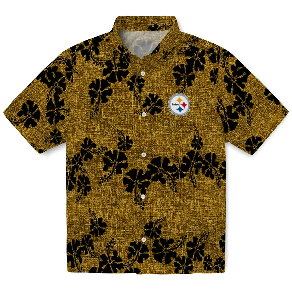 Pittsburgh Steelers Hawaiian Shirt - 50th State Flower | Moonbestprint