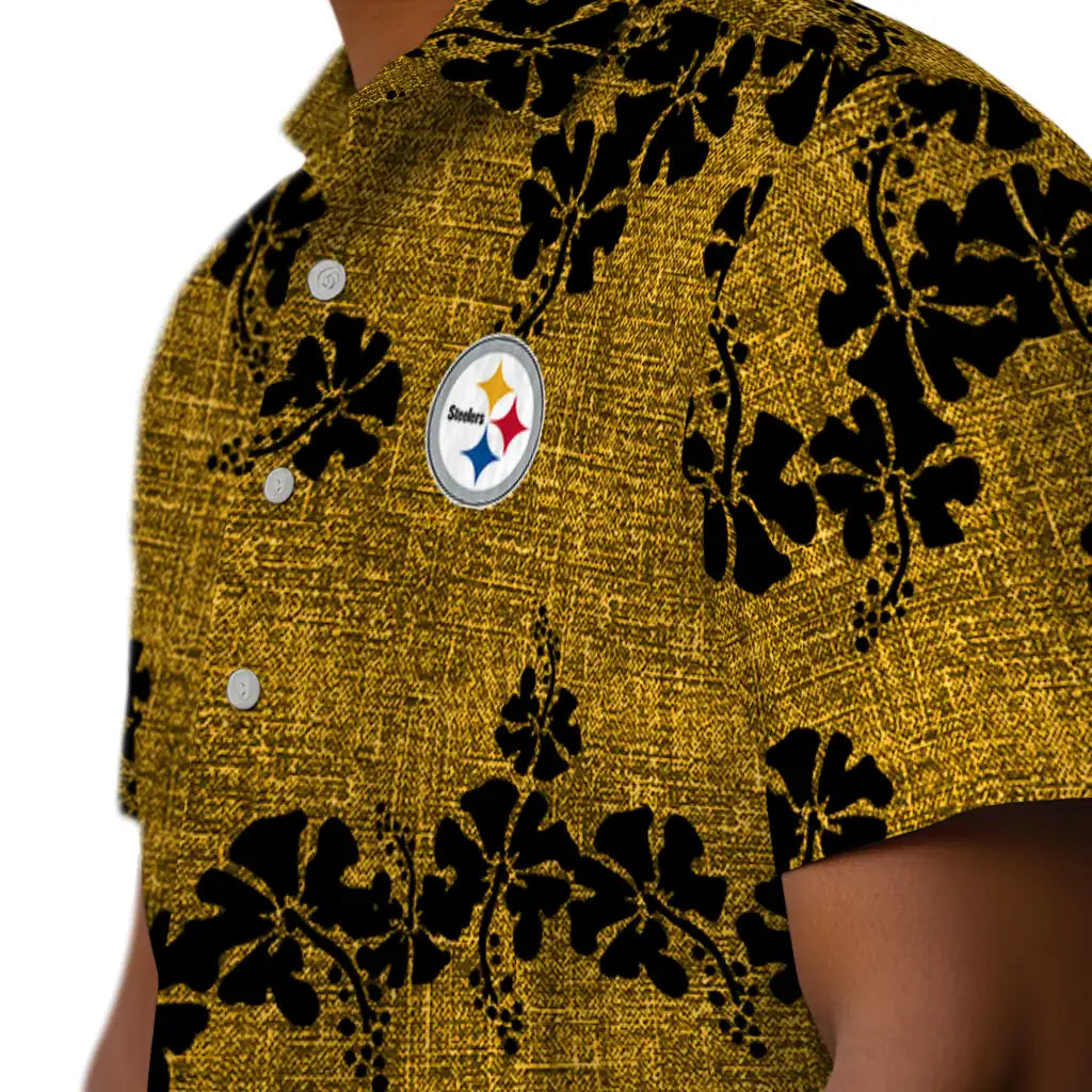 Pittsburgh Steelers Hawaiian Shirt - 50th State Flower | Moonbestprint