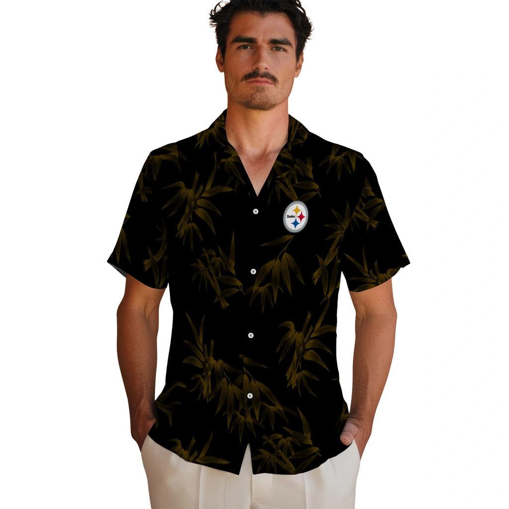 Pittsburgh Steelers Hawaiian Shirt - Bamboo Branches | Moonbestprint