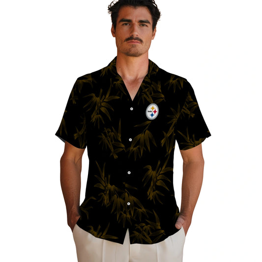Pittsburgh Steelers Hawaiian Shirt - Bamboo Branches | Moonbestprint