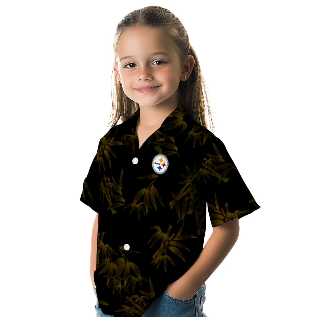 Pittsburgh Steelers Hawaiian Shirt - Bamboo Branches | Moonbestprint