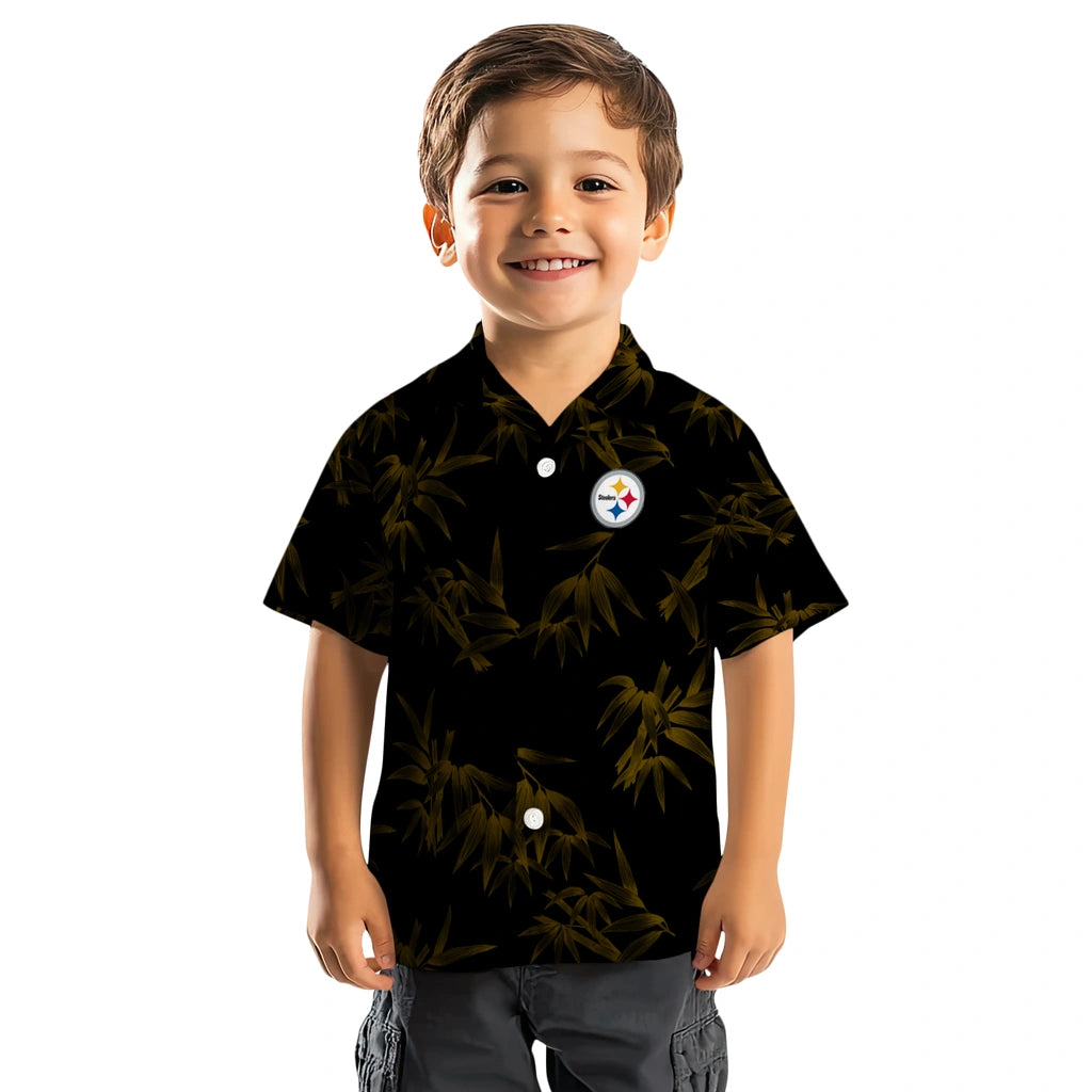 Pittsburgh Steelers Hawaiian Shirt - Bamboo Branches | Moonbestprint