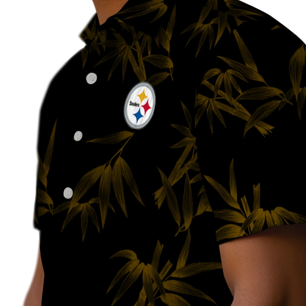 Pittsburgh Steelers Hawaiian Shirt - Bamboo Branches | Moonbestprint