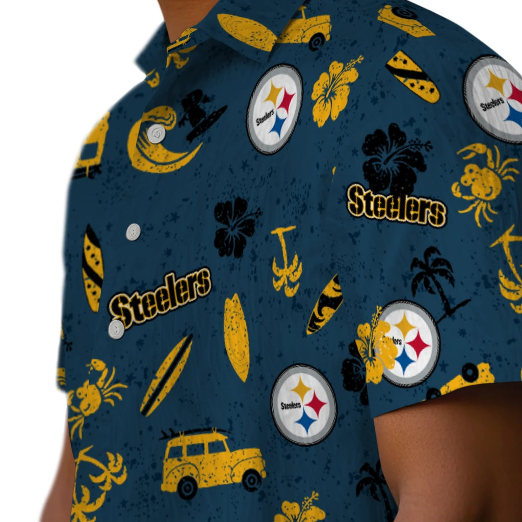 Pittsburgh Steelers Hawaiian Shirt - Beach Vibe | Moonbestprint