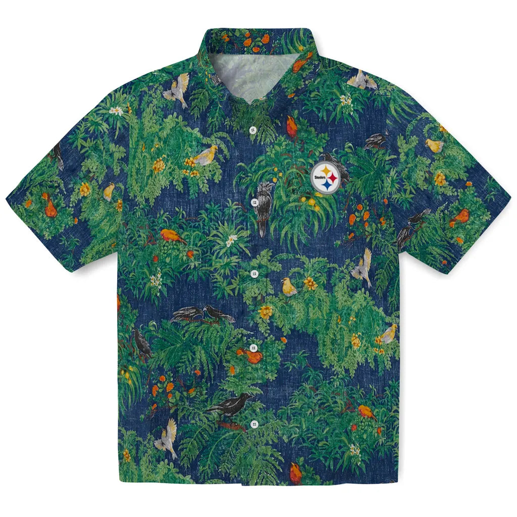 Pittsburgh Steelers Hawaiian Shirt - Bird Canopy | Moonbestprint