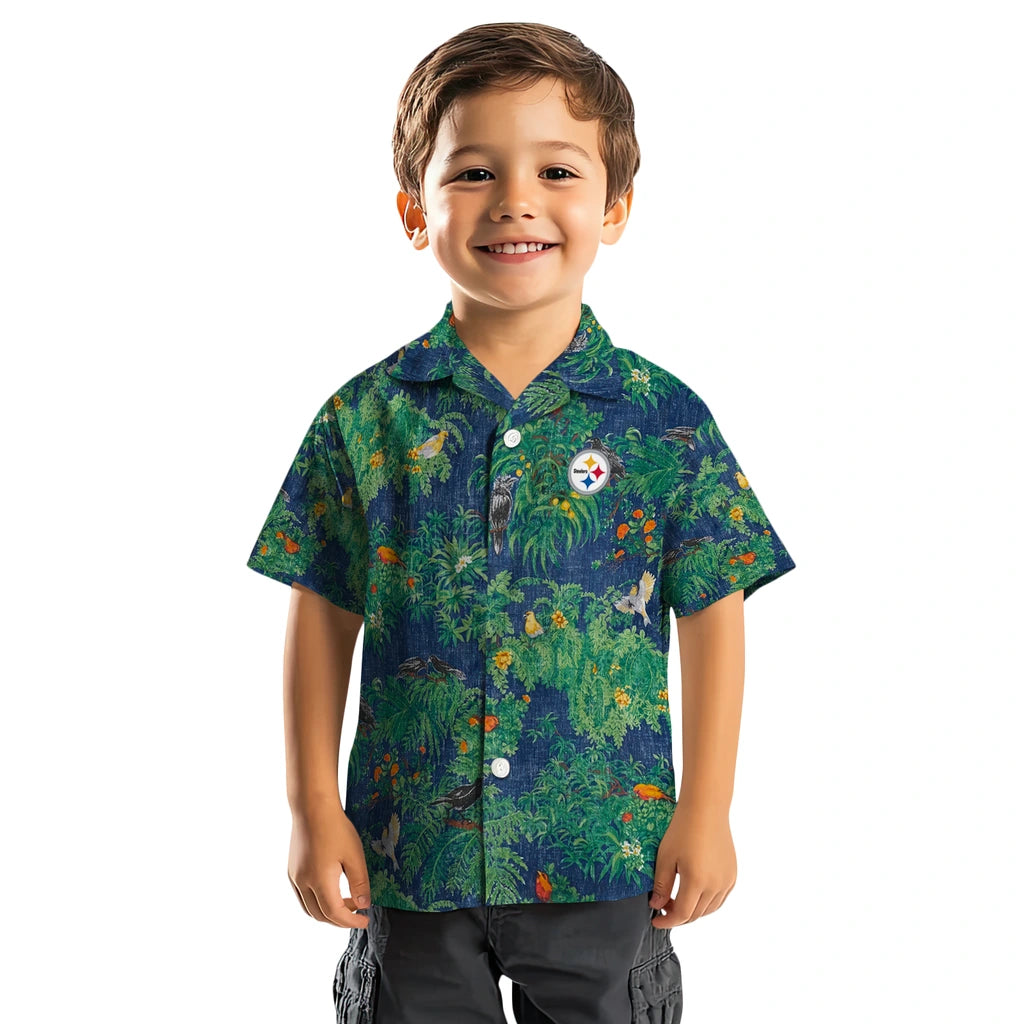 Pittsburgh Steelers Hawaiian Shirt - Bird Canopy | Moonbestprint