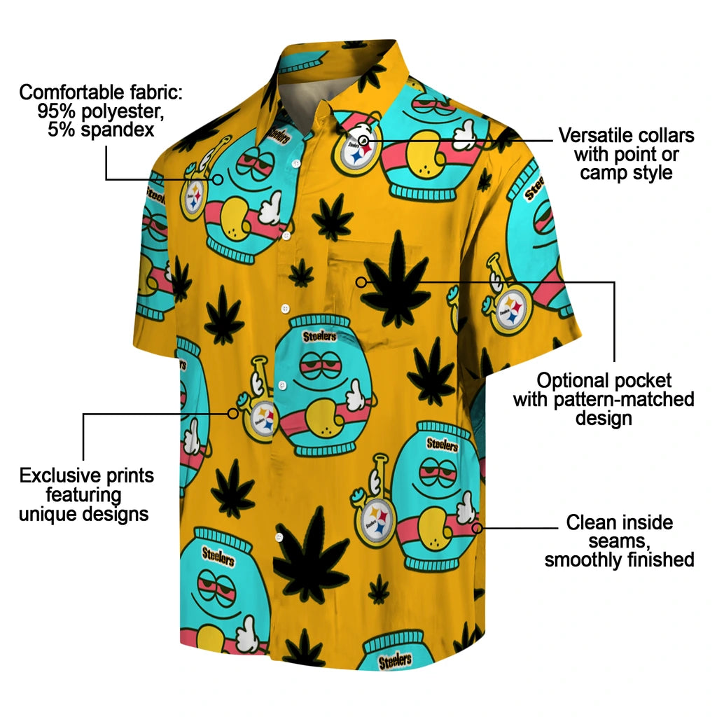 Pittsburgh Steelers Hawaiian Shirt - Chill Vibe | Moonbestprint