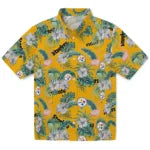 Pittsburgh Steelers Hawaiian Shirt - Flamingo and Hibiscus | Moonbestprint
