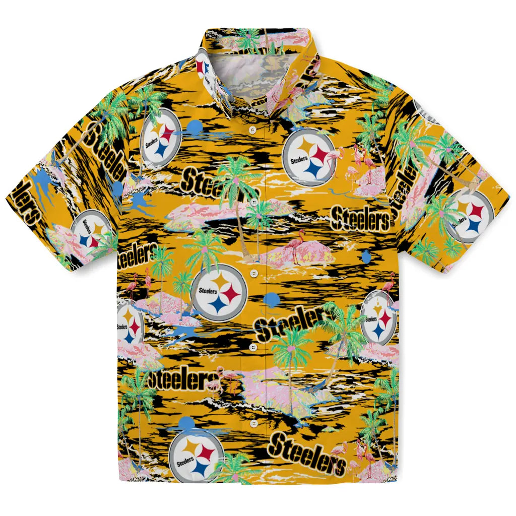 Pittsburgh Steelers Flamingo Retreat 2026 Hawaiian Shirt – Moonbestprint
