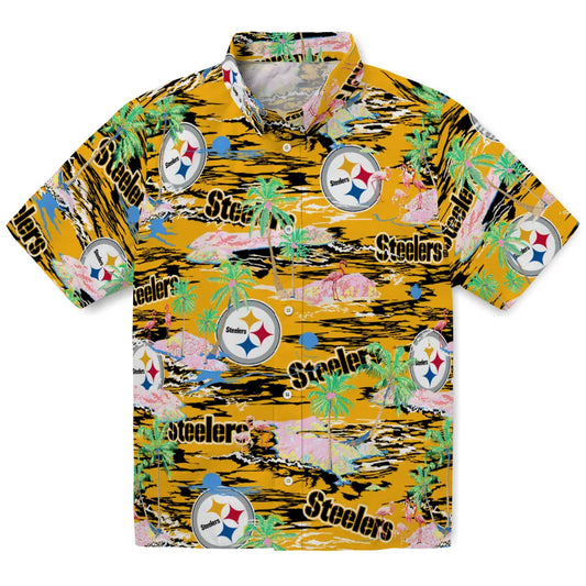 Pittsburgh Steelers Flamingo Retreat 2026 Hawaiian Shirt – Moonbestprint