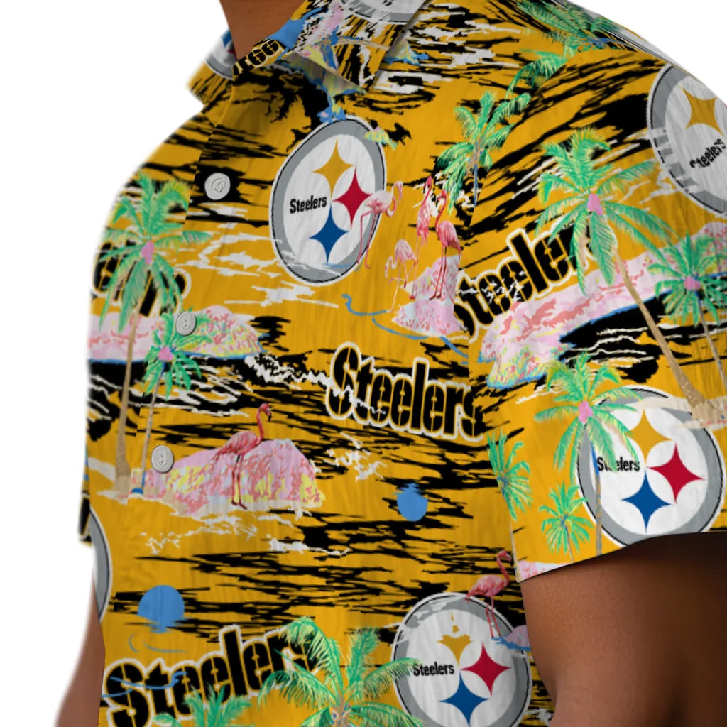 Pittsburgh Steelers Flamingo Retreat 2026 Hawaiian Shirt – Moonbestprint